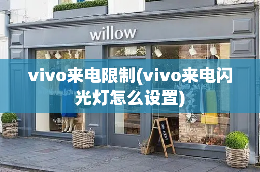 vivo来电限制(vivo来电闪光灯怎么设置)