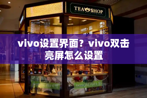 vivo设置界面？vivo双击亮屏怎么设置
