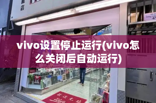 vivo设置停止运行(vivo怎么关闭后自动运行)-第1张图片-星选测评