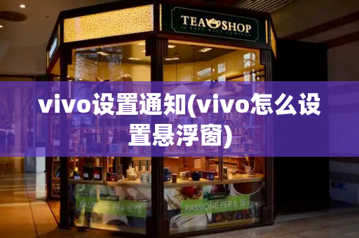 vivo设置通知(vivo怎么设置悬浮窗)