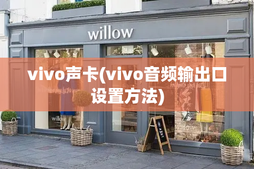 vivo声卡(vivo音频输出口设置方法)