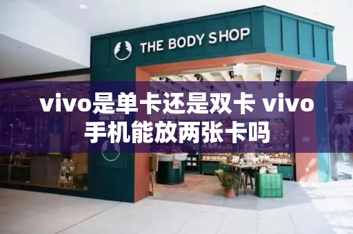 vivo是单卡还是双卡 vivo手机能放两张卡吗-第1张图片-星选测评
