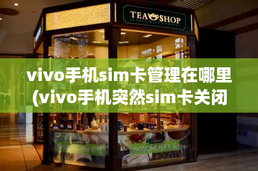 vivo手机sim卡管理在哪里(vivo手机突然sim卡关闭)-第1张图片-星选测评