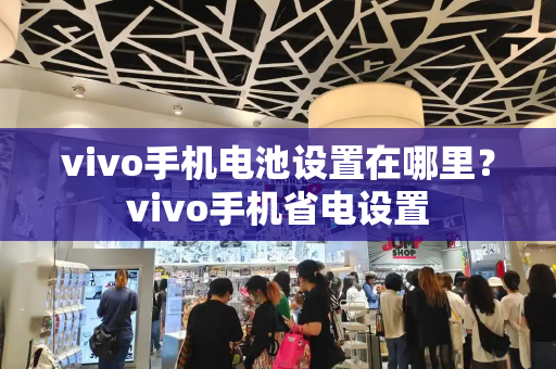 vivo手机电池设置在哪里？vivo手机省电设置