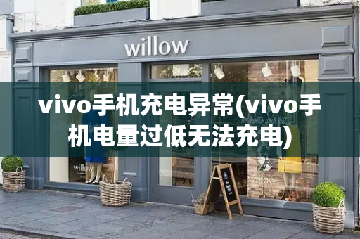 vivo手机充电异常(vivo手机电量过低无法充电)