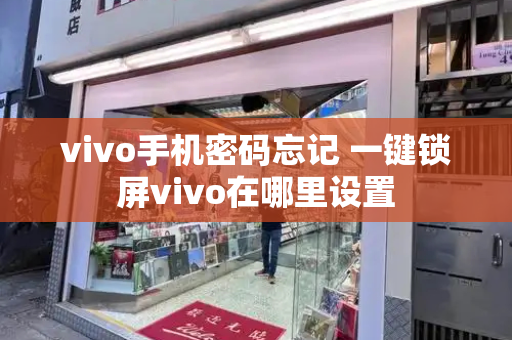 vivo手机密码忘记 一键锁屏vivo在哪里设置