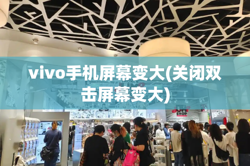 vivo手机屏幕变大(关闭双击屏幕变大)