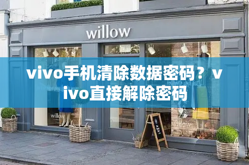 vivo手机清除数据密码？vivo直接解除密码