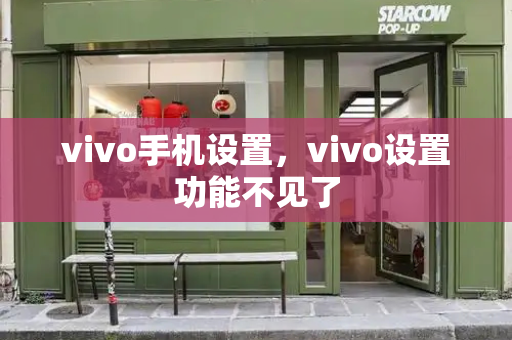 vivo手机设置，vivo设置功能不见了-第1张图片-星选测评