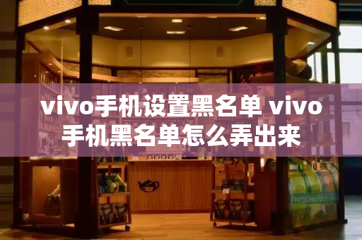 vivo手机设置黑名单 vivo手机黑名单怎么弄出来-第1张图片-星选测评