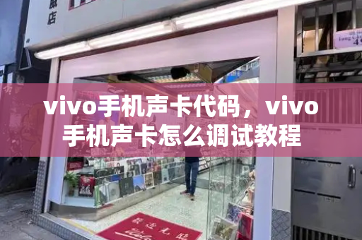 vivo手机声卡代码，vivo手机声卡怎么调试教程-第1张图片-星选测评