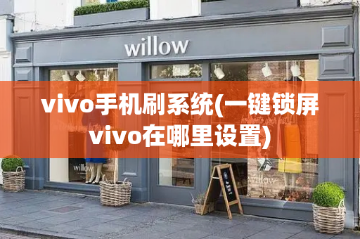 vivo手机刷系统(一键锁屏vivo在哪里设置)-第1张图片-星选测评