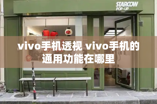 vivo手机透视 vivo手机的通用功能在哪里