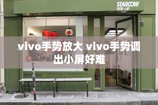 vivo手势放大 vivo手势调出小屏好难-第1张图片-星选测评
