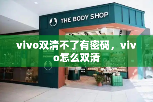 vivo双清不了有密码，vivo怎么双清-第1张图片-星选测评