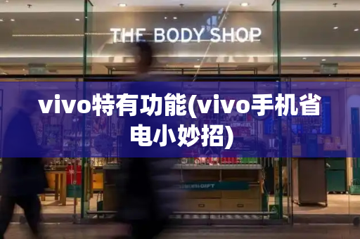 vivo特有功能(vivo手机省电小妙招)