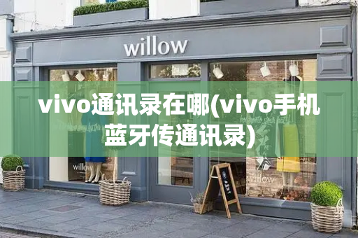 vivo通讯录在哪(vivo手机蓝牙传通讯录)-第1张图片-星选测评