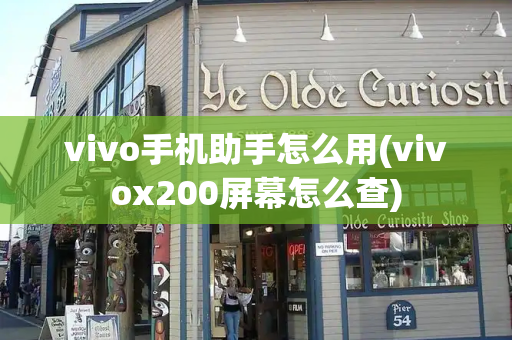 vivo手机助手怎么用(vivox200屏幕怎么查)