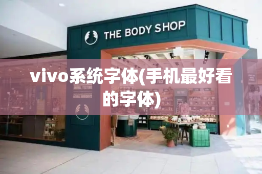 vivo系统字体(手机最好看的字体)