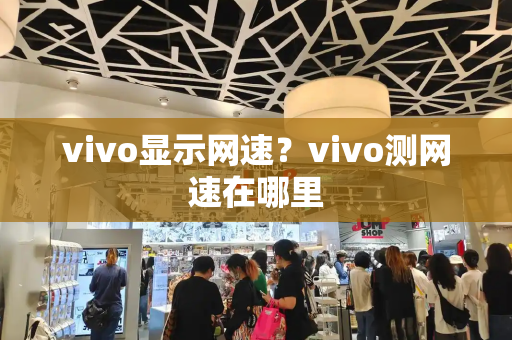 vivo显示网速？vivo测网速在哪里-第1张图片-星选测评