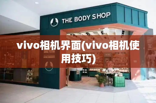 vivo相机界面(vivo相机使用技巧)
