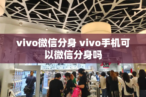 vivo微信分身 vivo手机可以微信分身吗