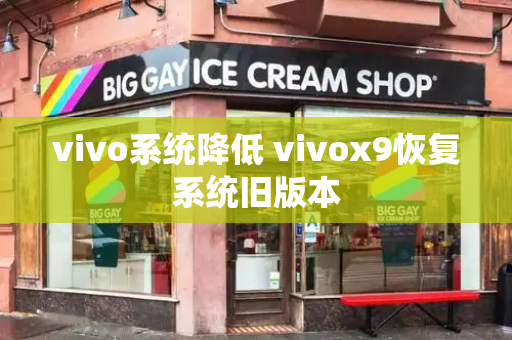 vivo系统降低 vivox9恢复系统旧版本