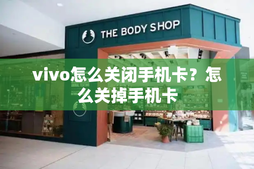vivo怎么关闭手机卡？怎么关掉手机卡-第1张图片-星选测评