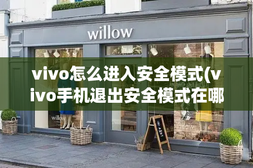 vivo怎么进入安全模式(vivo手机退出安全模式在哪里)
