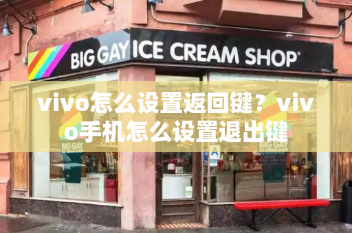 vivo怎么设置返回键？vivo手机怎么设置退出键