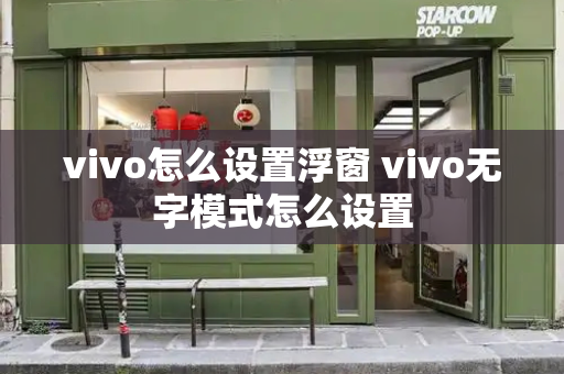 vivo怎么设置浮窗 vivo无字模式怎么设置-第1张图片-星选测评