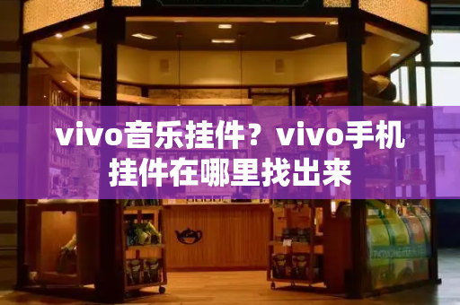 vivo音乐挂件？vivo手机挂件在哪里找出来