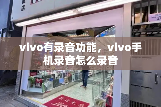 vivo有录音功能，vivo手机录音怎么录音