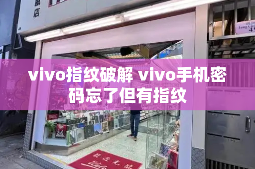 vivo指纹破解 vivo手机密码忘了但有指纹-第1张图片-星选测评