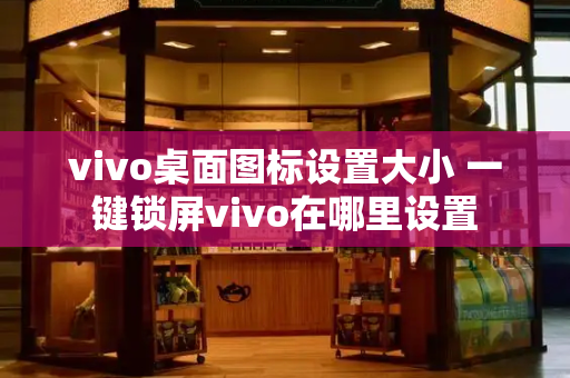 vivo桌面图标设置大小 一键锁屏vivo在哪里设置
