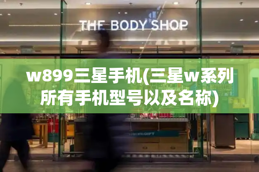 w899三星手机(三星w系列所有手机型号以及名称)-第1张图片-星选测评