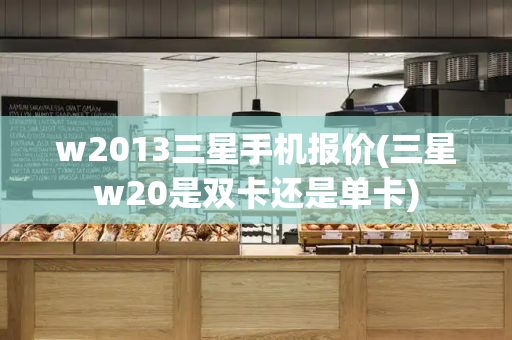 w2013三星手机报价(三星w20是双卡还是单卡)-第1张图片-星选测评