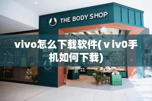 vivo怎么下载软件(ⅴiv0手机如何下载)