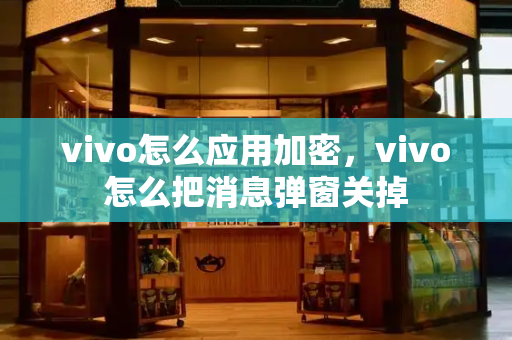 vivo怎么应用加密，vivo怎么把消息弹窗关掉-第1张图片-星选测评