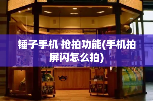 锤子手机 抢拍功能(手机拍屏闪怎么拍)-第1张图片-星选测评