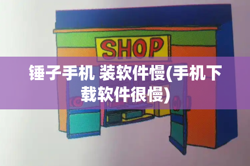 锤子手机 装软件慢(手机下载软件很慢)-第1张图片-星选测评