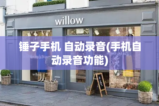 锤子手机 自动录音(手机自动录音功能)