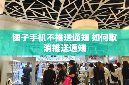 锤子手机不推送通知 如何取消推送通知