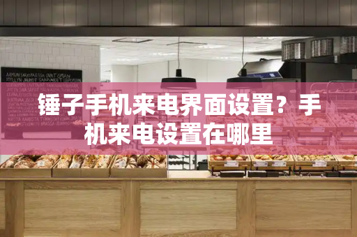 锤子手机来电界面设置？手机来电设置在哪里