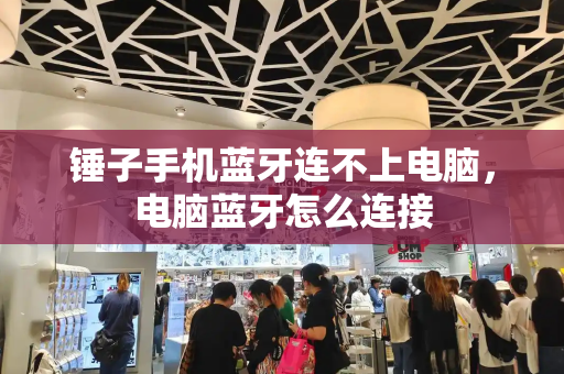 锤子手机蓝牙连不上电脑，电脑蓝牙怎么连接-第1张图片-星选测评
