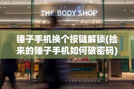 锤子手机换个按键解锁(捡来的锤子手机如何破密码)-第1张图片-星选测评