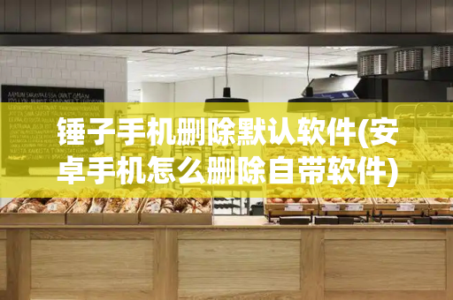 锤子手机删除默认软件(安卓手机怎么删除自带软件)-第1张图片-星选测评