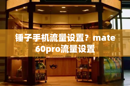 锤子手机流量设置？mate60pro流量设置