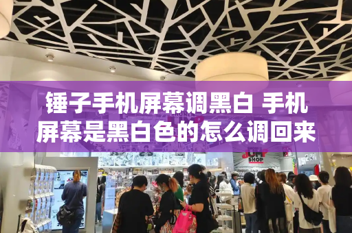 锤子手机屏幕调黑白 手机屏幕是黑白色的怎么调回来的
