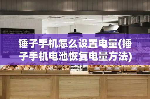 锤子手机怎么设置电量(锤子手机电池恢复电量方法)